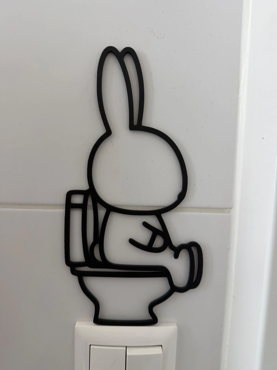Miffy wall decor bathroom decor sign – photo 3